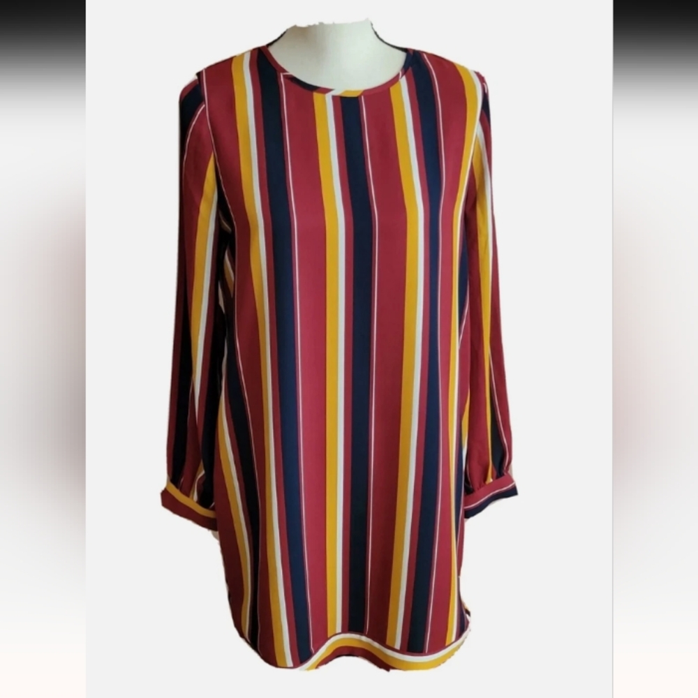 ALI & JAY Multicolor Striped Long Sleeve Dress